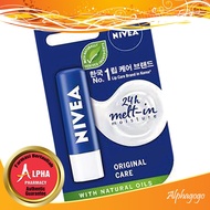 NIVEA Caring Lip Balm With Natural Oil Original Care (24h melt-in moisture)