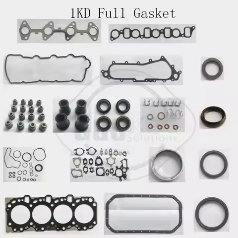 22R 1KD 1KD-FTV Overhaul Full Head Gasket Kit For TOYOTA Hilux LAND CRUISER 90 3.0 D-4D engine