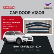BMW X5 (F15) 2014-2019 Injection With Stainless Steel Door Visor / Window Visor (READY STOCK)