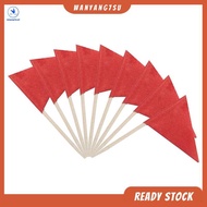 [wanyang7su.ph] 100 Pcs Solid Red Toothpick Flags Small Mini Plain Red Color Stick Cupcake Toppers F