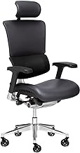 X-Chair X-Tech Executive Chair -High End Executive Chair with Cooling Gel M-Foam Seat/Ergonomic Office Seat for Lower Back Support/Soft Brisa &amp; A.T.R. Fabric/Perfect For Office Or Boardroom (Midnight)
