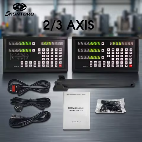 DRO-3V 2V 2 Axis 3 Axis Digital Readout Metal Casing Display for Milling Lathe Machine Linear Scales