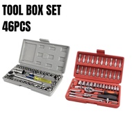46pcs/set Tool Box Car Motorcycle Repair Set Hand Tools motor DIY Kit repair toolkit toolbox