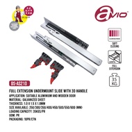 Avio High Quality 1Pair Full Extension Soft Closing Synchronize Undermount Slide with 3D Handle Draw