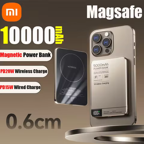 Xiaomi High quality Alloy 10000mAh Fast Charger Power Bank With Battery Powerbank Magnetic Wireless 