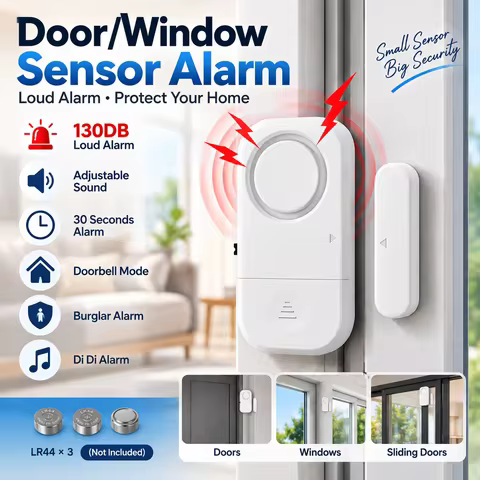 130DB Door Opening Sensor Doorbell Time Delay Door Alarm Anti-theft Door Window Security Alarm Refri