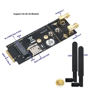 M.2 NGFF Key B Wireless Adapter NANO SIM Card Slot Dual Antennas For 5G 4G 3G GSM LTE Modem Module