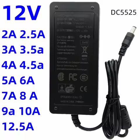 Power Supply Adapter 12V7A 12V8A 12V9A 12V10A 12V2A 12V3A 12V4A 12V5A 12V6A 12V 9A 2a 2.5a 3.5a 3a 4