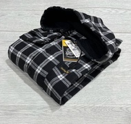 KEMEJA FLANEL HOODIE KUPLUK PRIA LENGAN PANJANG MOTIF KOTAK-KOTAK PREMIUM GAYA FORMAL CASUAL