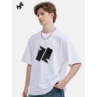 Captain Haggis Short Sleeve Couple's Simple Trendy Brand Round Neck Loose 100% Cotton T-shirt
