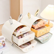 CIMI Cute Cosmetics Storage Box Multi-Layer Drawer Vanity Organizer Storage Drawer Organizer Desk Organizer