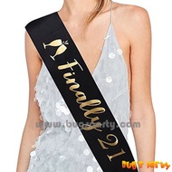 Milestone birthday sash, 18th birthday sash, 21st birthday sash, shoulder band