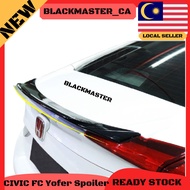 Honda Civic FC 2016-2020 Yofer Spoiler With Paint (Paint Black ) or Wtihout Paint