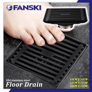 304 Stainless Steel Black Floor Drain Floor Trap Floor Grating With Filter Strainer Anti Cockroach Anti Smell 地面排水口