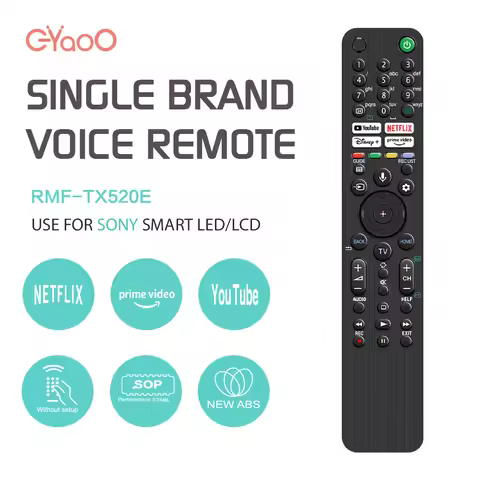 RMF-TX520E Voice TV Remote Control For Sony Compatible With 4K 8KHD Smart TV Remoto Control KD-65X80