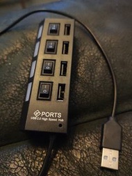 USB 多插座 （4 Port USB 2.0 Hub 獨立開關）