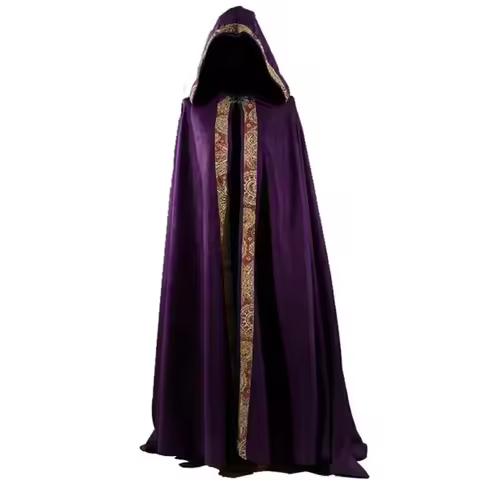 Long Hood Cape Gown Cloak Halloween Men Women Monk Priest Witch Robe Medieval Renaissance Church Cle