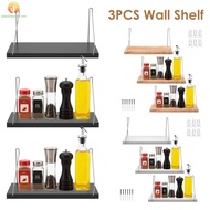 3Pcs Floating Shelf Wall Mounted Wood Cubicle Shelf 11.8 x 6 Inch for Book Photo Frame Ornament SHOP