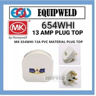 MK 654WHI 13A PVC MATERIAL PLUG TOP SIRIM WHITE (UK 3 PIN) 654 13 AMP FUSE POLYCARBONATE MADE IN MAL