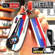 【Mr.Key】M Power Style Alloy Frame Key Case Cover forKey Case Cover Shell For 2023 BMW X1 iX1 New BMW X7 G07 7 Series Ix XM I7 Energy Protector Holder Fob Auto Accessories