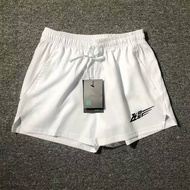 【Ready Stock】 Sports Running Three Points Training Pant Men's Marathon Slit with Lining Quick-Drying