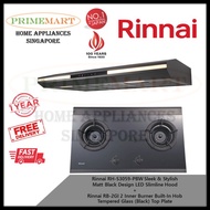 Rinnai RH-S3059-PBW Slimline Hood + Rinnai RB-2GI 2 Inner Burner Built-In Hob BUNDLE DEAL - FREE DELIVERY - BULKY