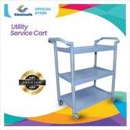 Kleensafe Utility Service Cart with wheels 3 Tiers Heavy Duty Food Trolley Hotel Restaurants Hospita