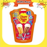 [CHUPA CHUPS] Fizzy Drinks Candy 6pieces Fizzy Lollipops 90g (Orange + Coke)