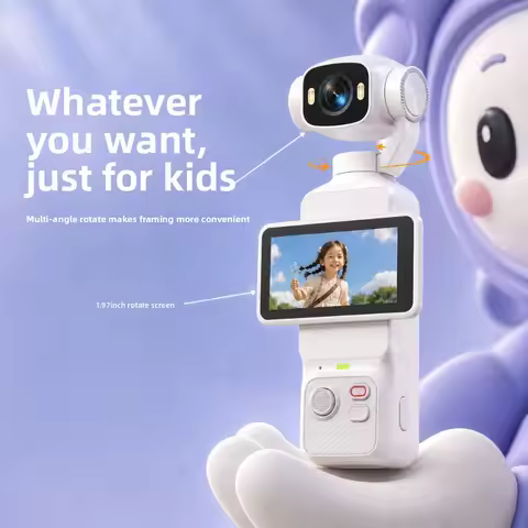 1.97" 180 Degree Rotating Screen 4K Pocket Sports Camera Anti-shake Handheld Gimbal Cam Vlog Outdoor