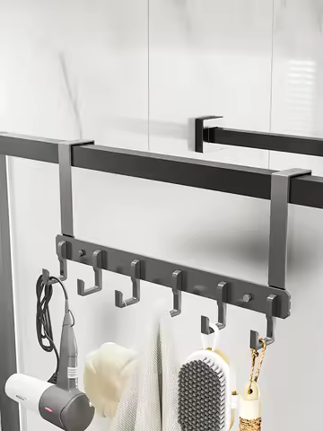 Over Door Hook Hanger Long White Glass Bathroom Door No Drill Hook Hanger Hallway Key Holder Coat Ra