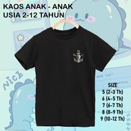 BOYS' T-SHIRT WITH LOGO PICTURE jangkar AGES 2 3 4 5 6 7 8 9 10 11 12 YEARS