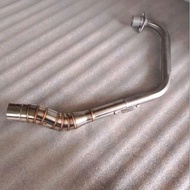 Exhaust long pipe big elbow stainless euro Russiai tc125 tc150 DL150 Tmx125 alpha supermo 150