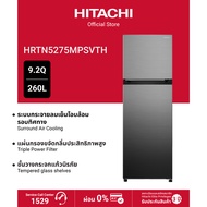 Hitachi ฮิตาชิ ตู้เย็น 2 ประตู 9คิว 260 ลิตร Carbon Line Top Freezer รุ่น HRTN5275MPSVTH As the Pict
