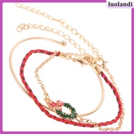 Bracelets Charms Christmmas Metal for Girls Adjustable Holiday