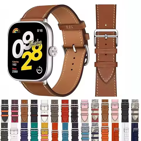 Leather Strap for Redmi Watch 5 Lite/ Active/ Redmi Watch 5 Xiaomi Watch S4 20mm 22mm Bracelet for s