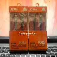OLIKE D106CC USB Type-C To Type-C Charger Data Cable 1.2M 100W 5A