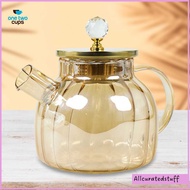 One Two Cups Teapot Pitcher Teapot Heat Resistant Borosilicate Fire 1L - BR-383