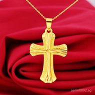 Exclusively for copper-plated jewelry, fashionable Vietnamese gold-plated bamboo cross pendant, a gi