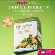 NEW📌KITSUI BELLOS pre+probiotic 15's x12g HALAL DETOXS FIBER SEMBELIT