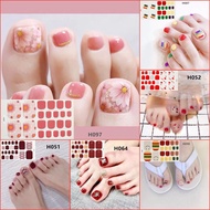 H 3D Toenail Sticker Grid stripe Cartoon Gold Geometric Fashion DIY Waterproof Nail Art Manicure Tea