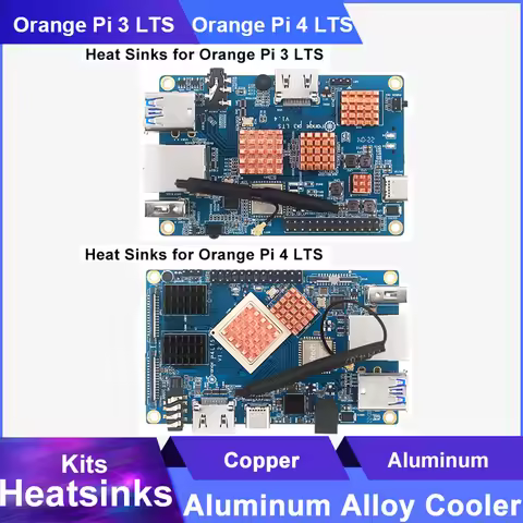 Orange Pi 3 LTS Heat Sink Aluminum Alloy Radiator Copper Cooler Kits Passive Cooling Orange Pi 4 LTS