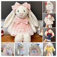 Jellycat 31cm bunny Rabbit Cute Dress Clothes Collection Cartoon Plush Rabbit Doll Baby Clothes Bonn