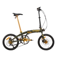 Foldable Bicycle (Bi-Fold) CAMP Gold Mini Sport 16in 9spd - Matt Green