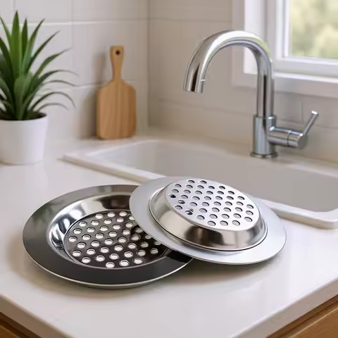 Kitchen Sink Filter Stainless Steel Mesh Sink Strainer Filter Bathroom Sink Strainer Drain Hole Filt