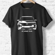Kaos Baju Aksesoris Mobil Otomotif Logo Side Hyundai Creta Minimalis Aesthetic Elegan Premium Terbar