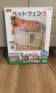 99%新 日本 多功能透明圍欄圍片 簡約寵物狗圍欄籠子 隨意組裝