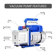 WarrantyP PBAUTOS 4CFM Air Condition Repairing Set 3.5CFM Vacuum Pump and Manifold Gauge Vacuum Pump