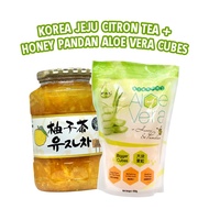 Jeju Citron Tea 1kg + Pandan Honey Aloe Vera Cubes 400g