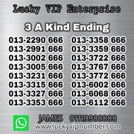 VIP Number, VIP Mobile Phone Number, Silver Number Series 3 A Kind 666, Prepaid Number, Digi, Celcom
