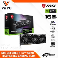 MSI GeForce GAMING SLIM RTX™ 4070 Ti SUPER/RTX4070Ti SUPER/RTX 4070Ti SUPER 16GB GDDR6X BLACK Graphi